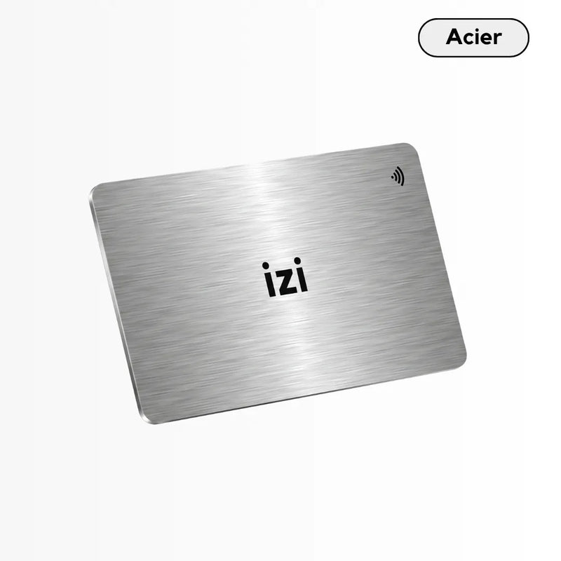 Carte de visite NFC en métal - izi.metal