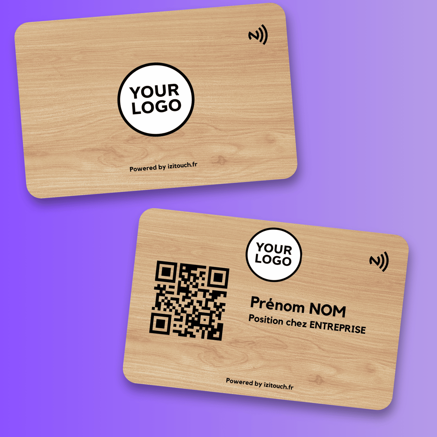 Carte de visite NFC - Bois