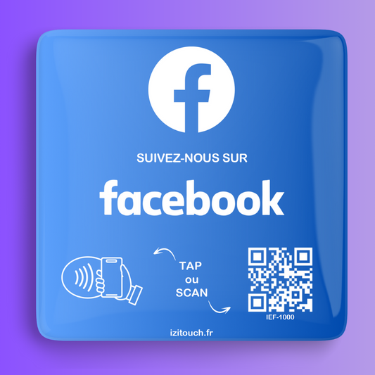 Plaque NFC Facebook