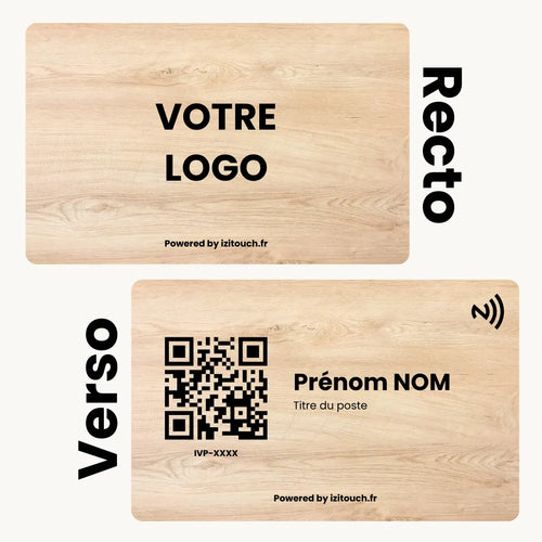 Carte de visite NFC - Bois