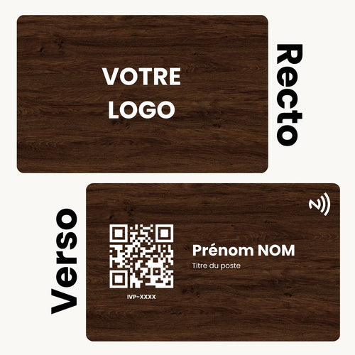 Carte de visite NFC - Bois