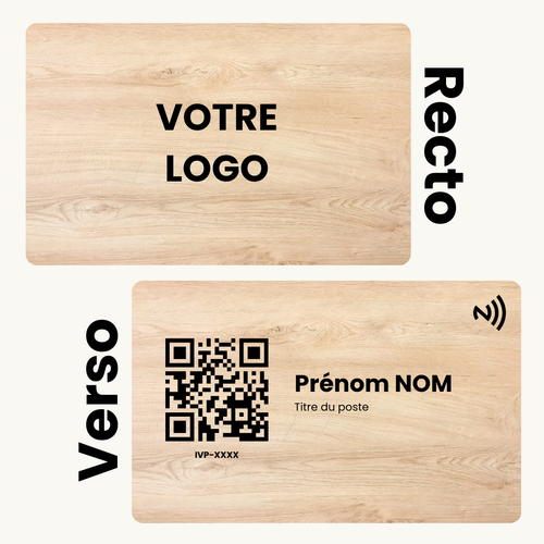 Carte de visite NFC - Bois