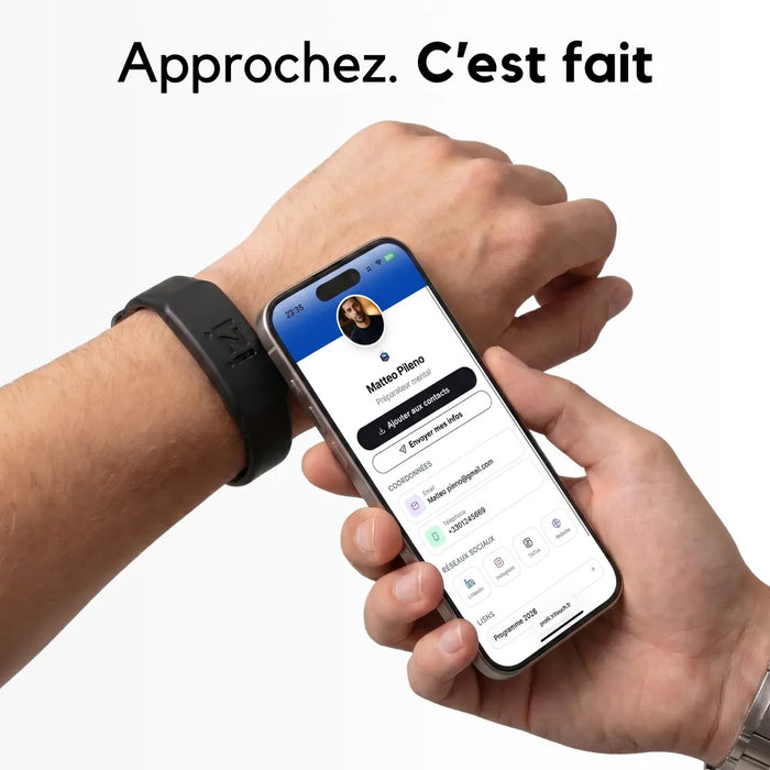 Bracelet Carte de visite NFC - izi.loop