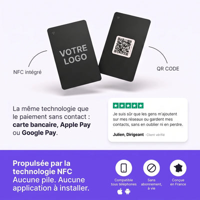 Carte de visite NFC personnalisable · izi.card.custom