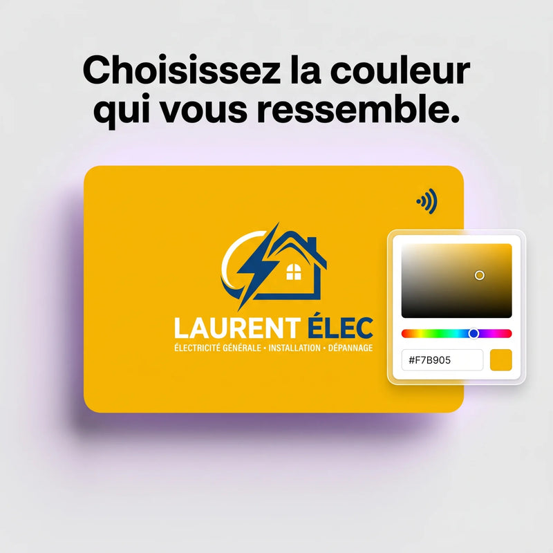 La couleur de la carte est entièrement personnalisable