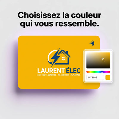 La couleur de la carte est entièrement personnalisable