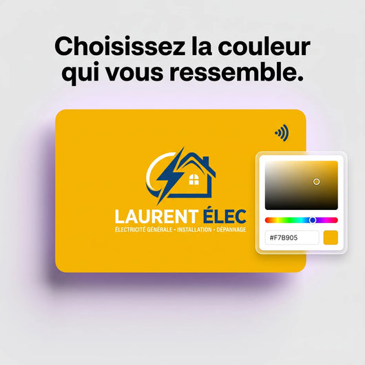 La couleur de la carte est entièrement personnalisable
