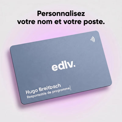 Le nom et le poste sont personnalisables
