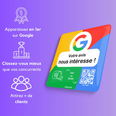 Plaque NFC Avis Google