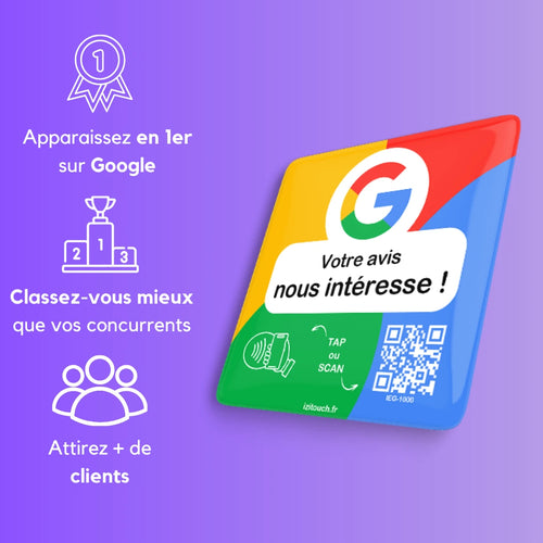Plaque NFC Avis Google