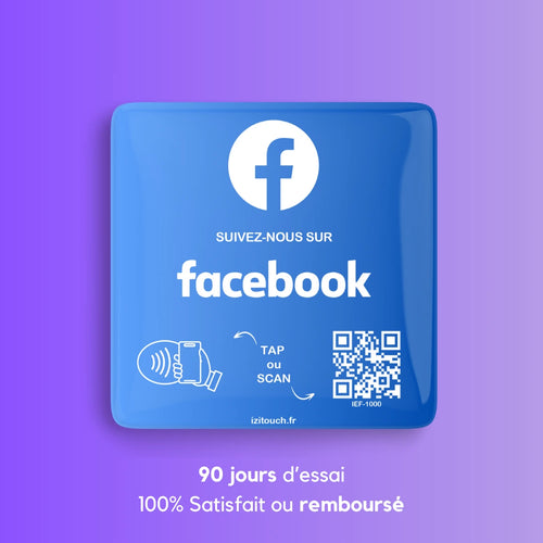 Plaque NFC Facebook