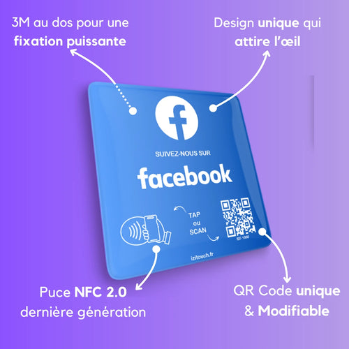 Plaque NFC Facebook